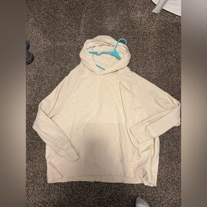 Aerie Cream Textured Hoodie